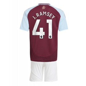 Aston Villa Jacob Ramsey #41 Hemmakläder Barn 2024-25 Kortärmad (+ Korta byxor)